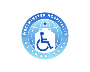 Domestic Care Wheelchair logo design