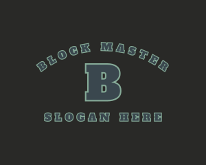 Generic Lettermark Serif Block Font logo design