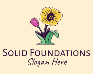 Natural Wild Flowers  Logo