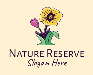 Natural Wild Flowers  logo design