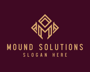 Geometric Diamond Letter M  logo design