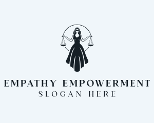 Legal Justice Female logo design