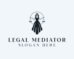 Legal Justice Female logo design