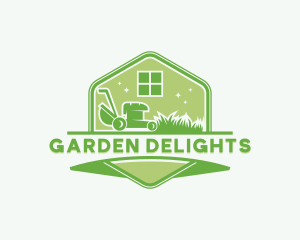 Grass Lawn Mower logo design