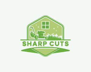 Grass Lawn Mower logo design