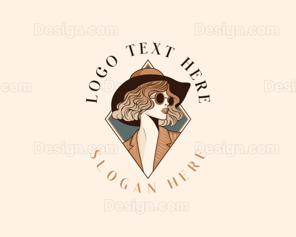 Retro Woman Fashion Logo