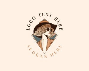 Retro Woman Fashion Logo