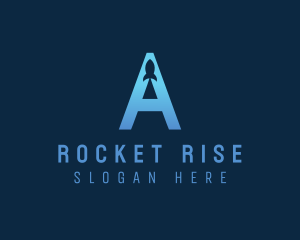 Launch Rocket Letter A logo