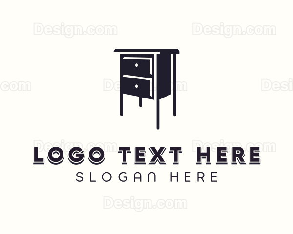 Drawer Nightstand Furniture Logo