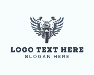 Motorcycle Rider Wings logo