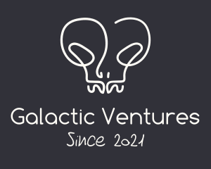 Monoline Alien Skull logo