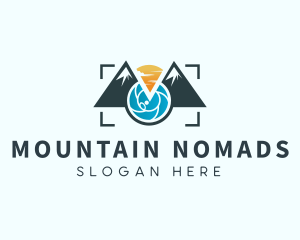 Mountain Camera Lens  logo design