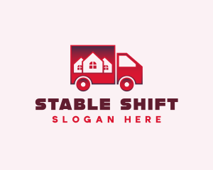 Moving Logistics Truck logo design