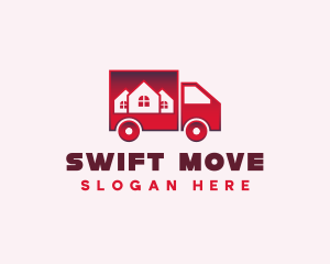 Moving Logistics Truck logo design