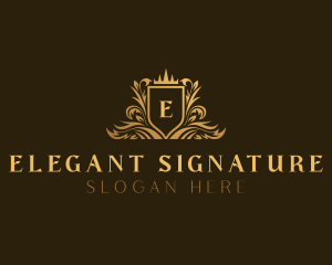 Elegant Luxury Shield logo design