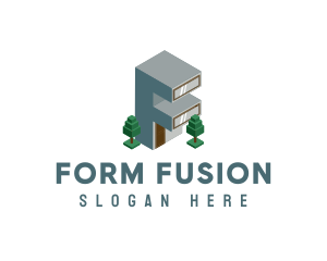 Modern Building Letter F logo design