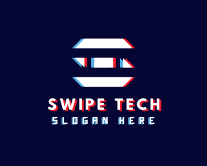 Glitch Technology Letter S logo design