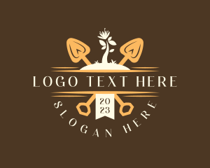 Landscaping Shovel Gardener logo