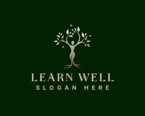 Woman Wellness Tree logo design