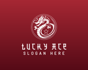 Legendary Chinese Dragon logo design