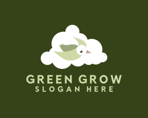 Green Flying Bird logo design