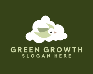 Green Flying Bird logo design