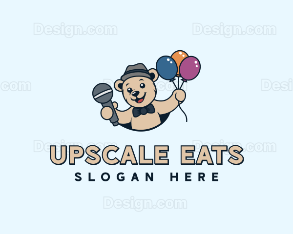 Teddy Bear Party Event Logo