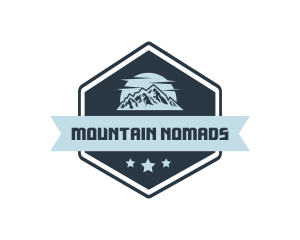 Mountain Nature Badge logo design