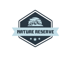 Mountain Nature Badge logo design