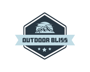 Mountain Nature Badge logo design