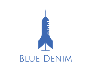 Blue Rocket Syringe logo design