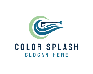 Water Splash Pressure Washer  logo design