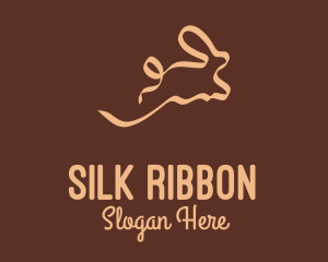 Rabbit Hare Ribbon logo design