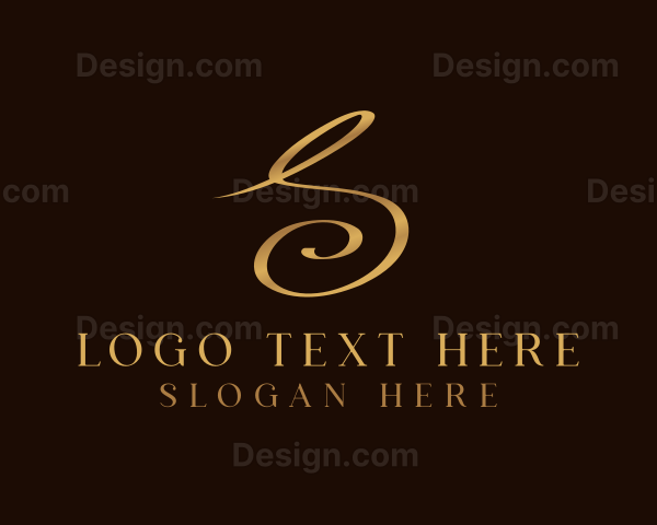 Gold Luxury Letter S Logo