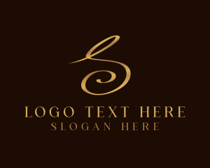 Gold Luxury Letter S logo