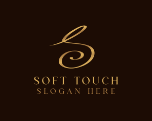 Gold Luxury Letter S logo design