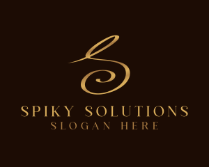 Gold Luxury Letter S logo design