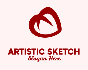 Red Heart Drawing logo