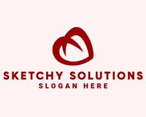 Red Heart Drawing logo