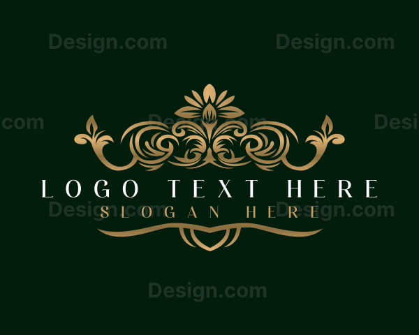 Elegant Floral Crown Logo