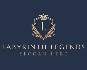 Luxury Shield Crown logo design