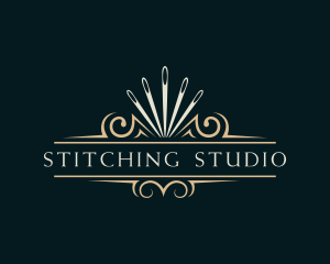 Needle Seamstress Stitching logo design