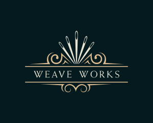 Needle Seamstress Stitching logo design