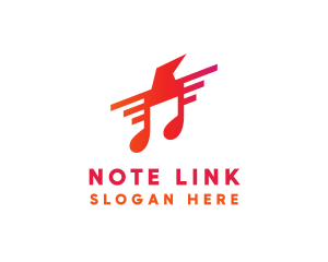 Song Note Wing logo design