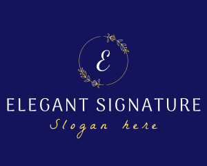 Elegant Wreath Lifestyle Boutique logo design