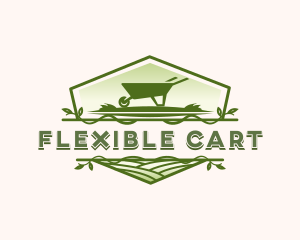 Wheelbarrow  Lawn Garden logo design