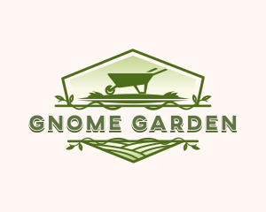 Wheelbarrow  Lawn Garden logo design