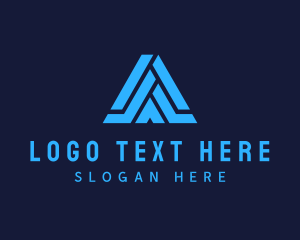Modern Letter A Tech Business logo