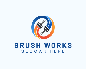 Paint Brush Renovation logo design