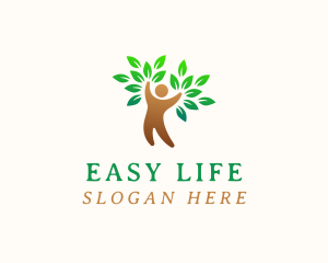 Eco Human Tree logo design